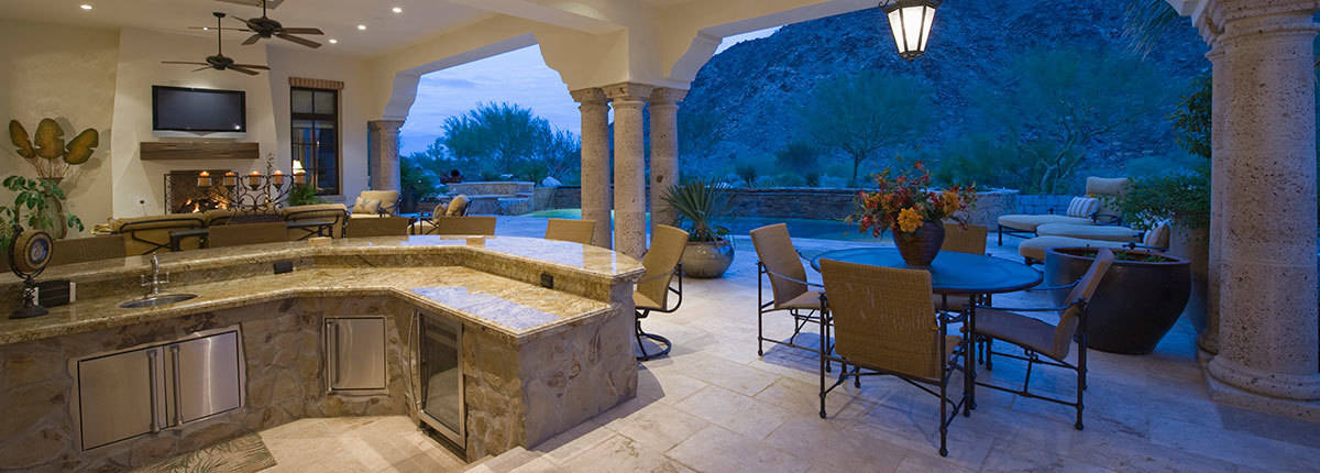 outdoor kitchen design granite countertops