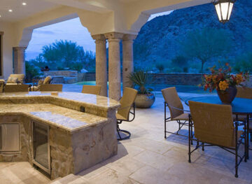 outdoor kitchen design granite countertops