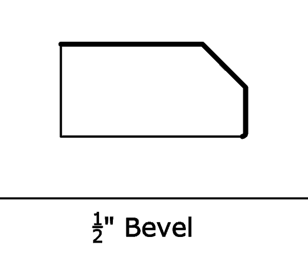 half inch bevel edge profile