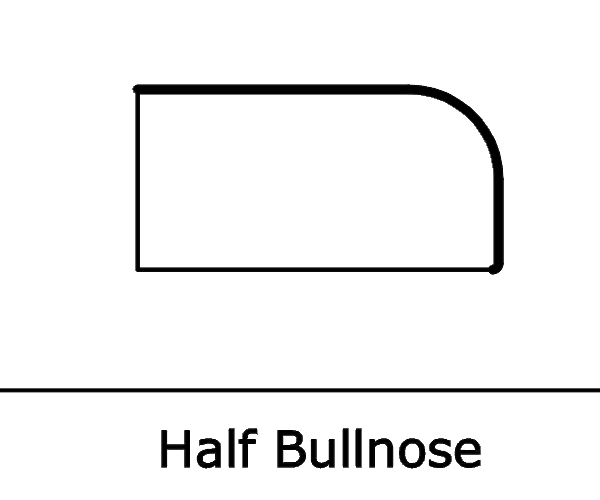 half bullnose edge profile